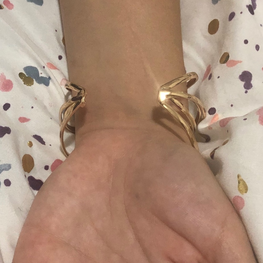 NEW ✨Metallic Braided Wide Cuff Bracelet - Picture 6 of 6